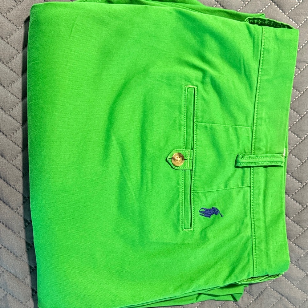 Big And Tall Polo By Ralph Lauren Chinos Bright Green. View 2